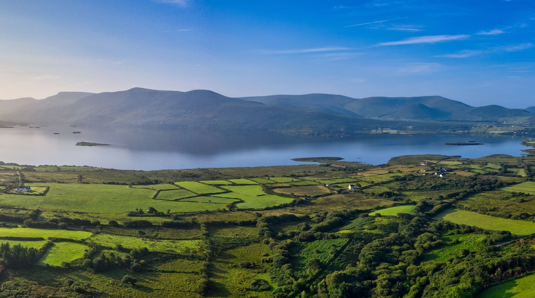 Panoramic view of Lough Currane near Waterville (Kerry) in summer