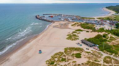Aerial view of Danish town Hornbaek