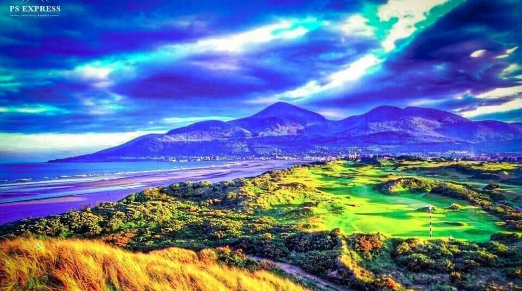 Above the Third Hole at Royal County Down Golf Course,voted by Golf Digest Publication as the No.1 Championship Links Golf Course in the World!