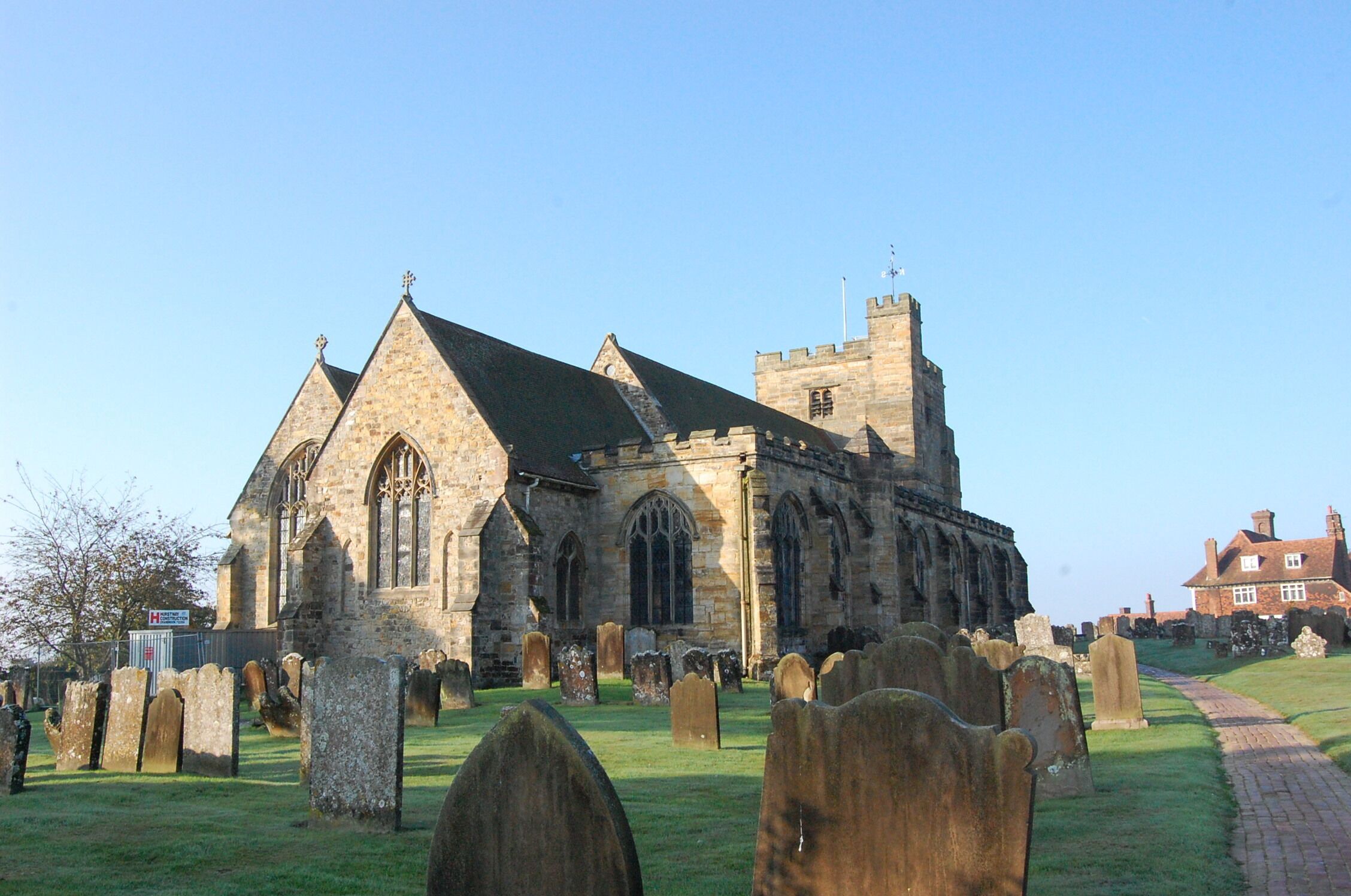 Dates from 12th Century and probably back to Saxon times. Much stained glass was destroyed by a bomb in World war II. The church contains a fine tomb to Sir Alexander Culpepper, plus brasses from the 15th Century. The view from the top of the tower is said to be very fine.