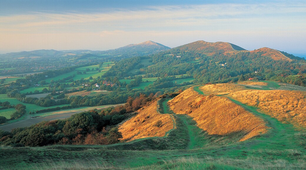 Hills and countryside in evening