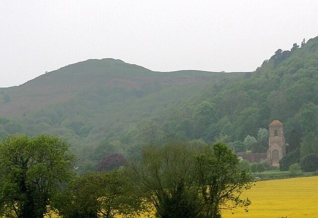 Little Malvern Priory in May The rape is just past its brightest. The new foliage is looking slightly duller, but that could be just the damp weather.