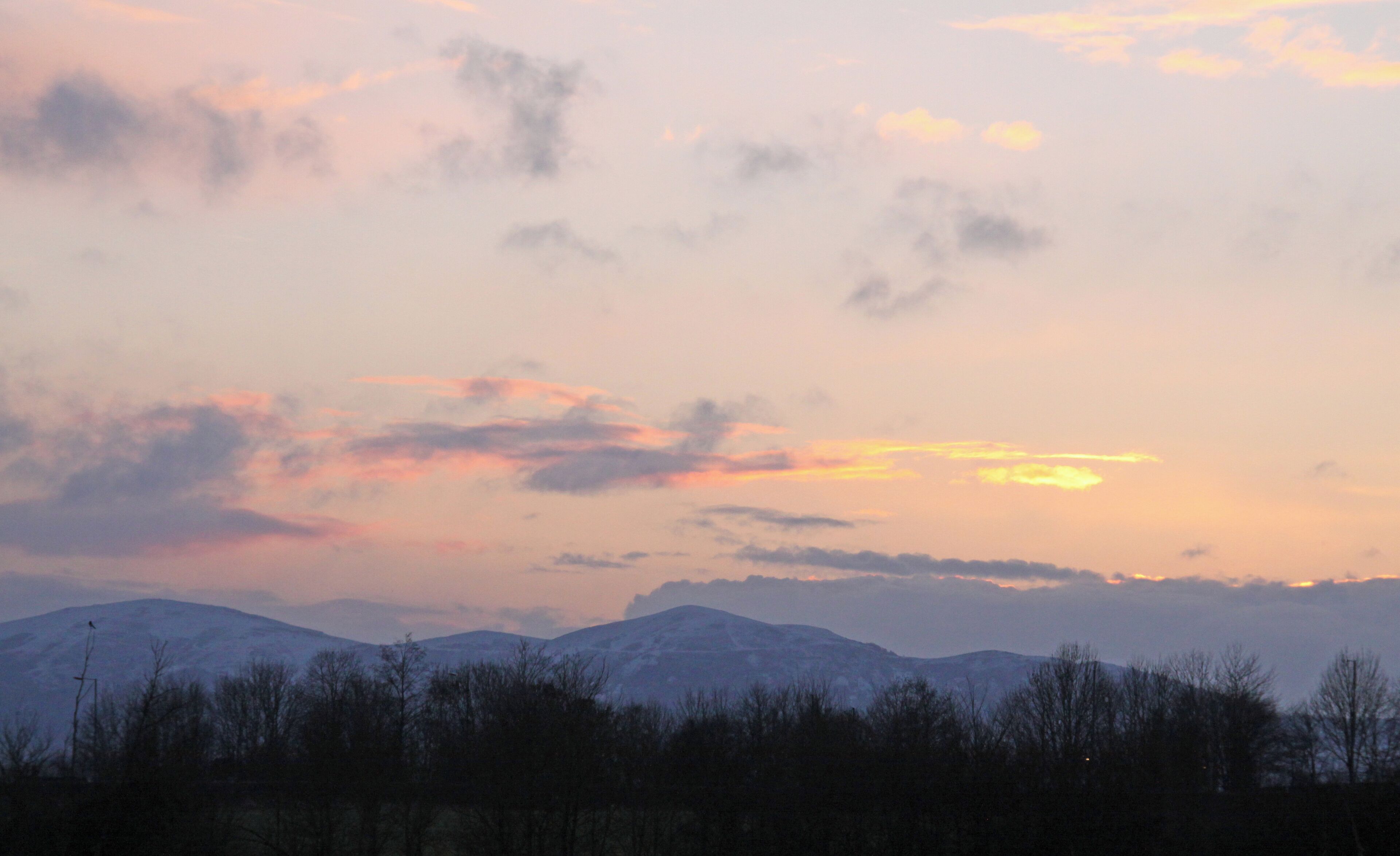 While driving back from Bristol the sun started to set behind the Malvern Hills