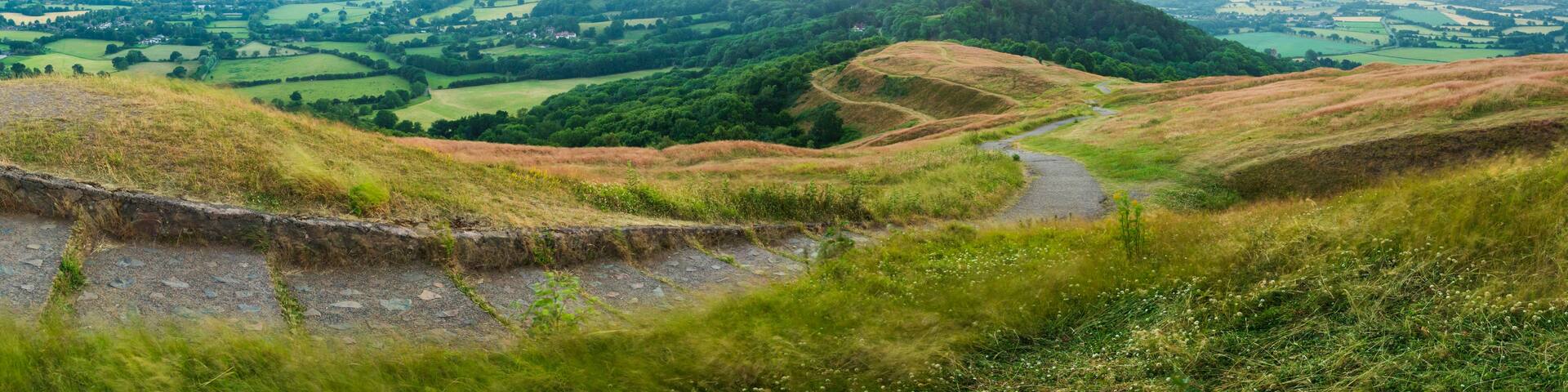 Malvern hills at sunrise.