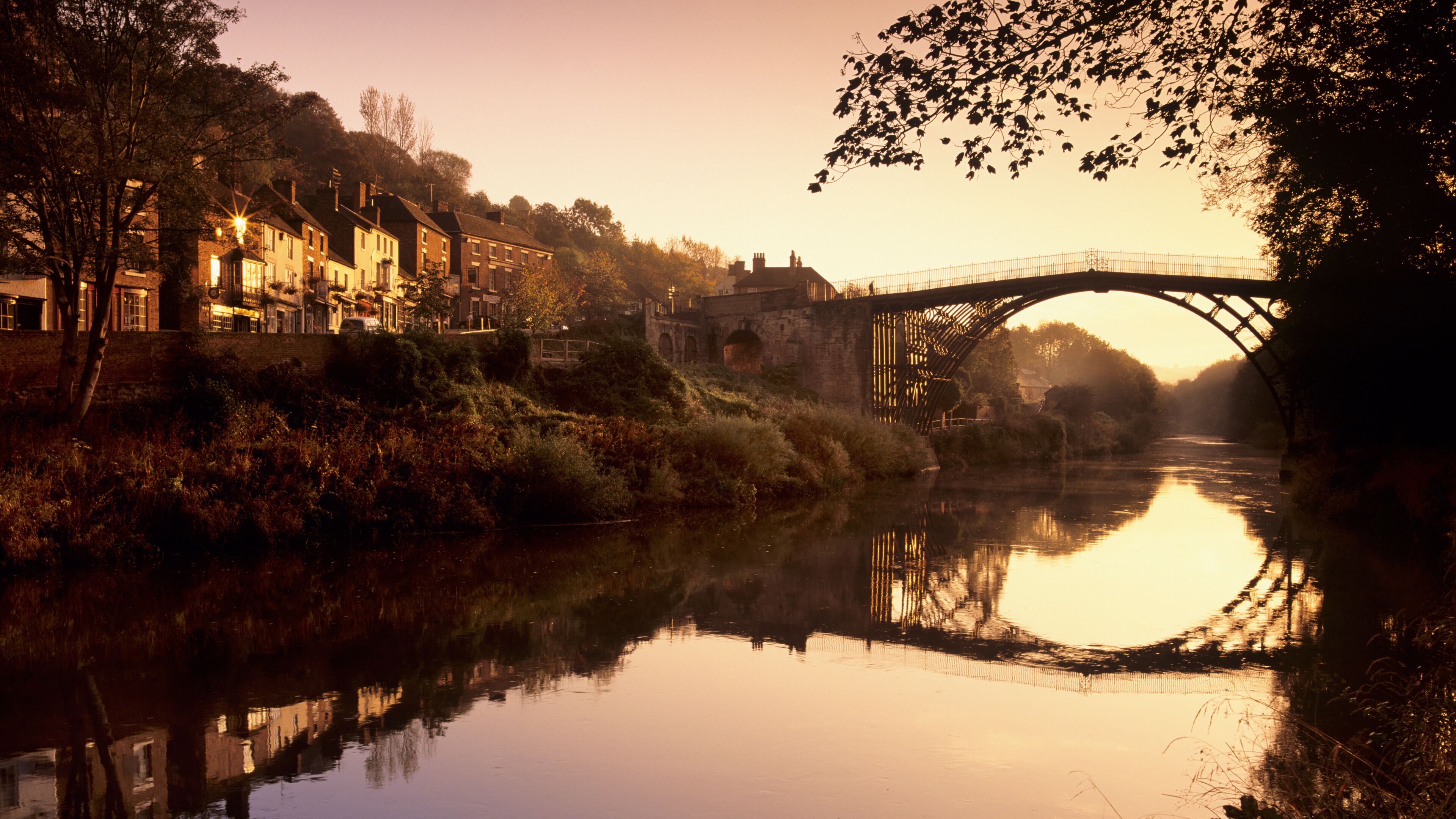 Ironbridge, the worlds first iron bridge opened in 1781 by Abraham Darby