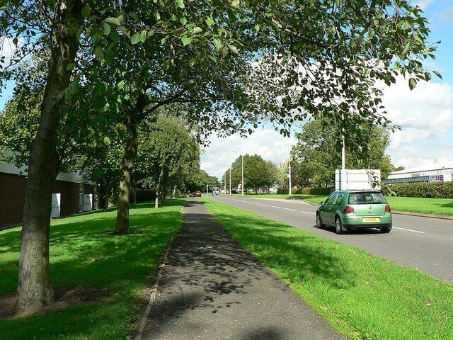 Halesfield 1 Looking north along Halesfield 1 from Coppice Farm Roundabout.