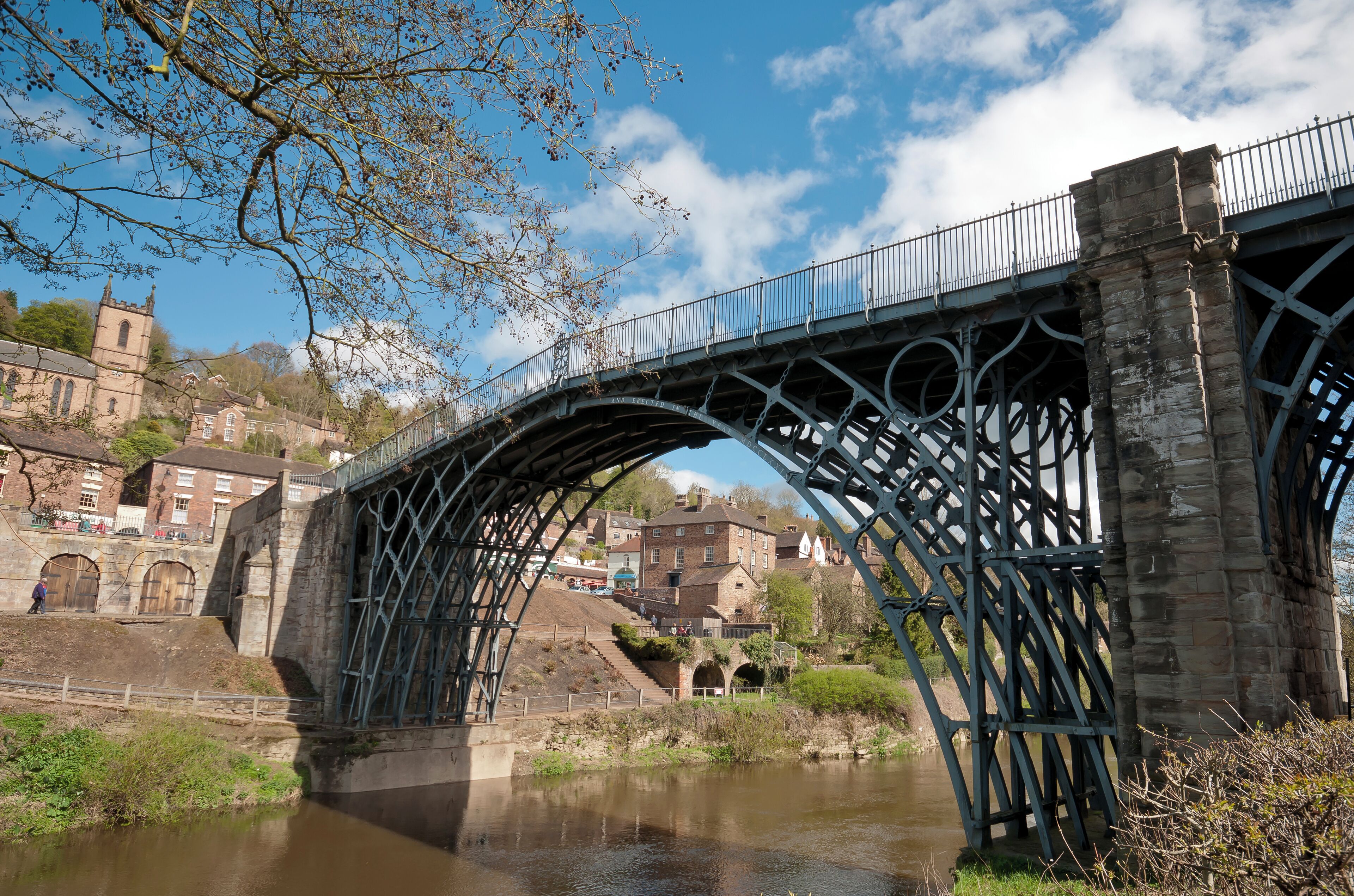 The Iron Bridge, Shropshire. 'The first bridge to be built of iron in the world in 1779. A UNESCO World Heritage Site'