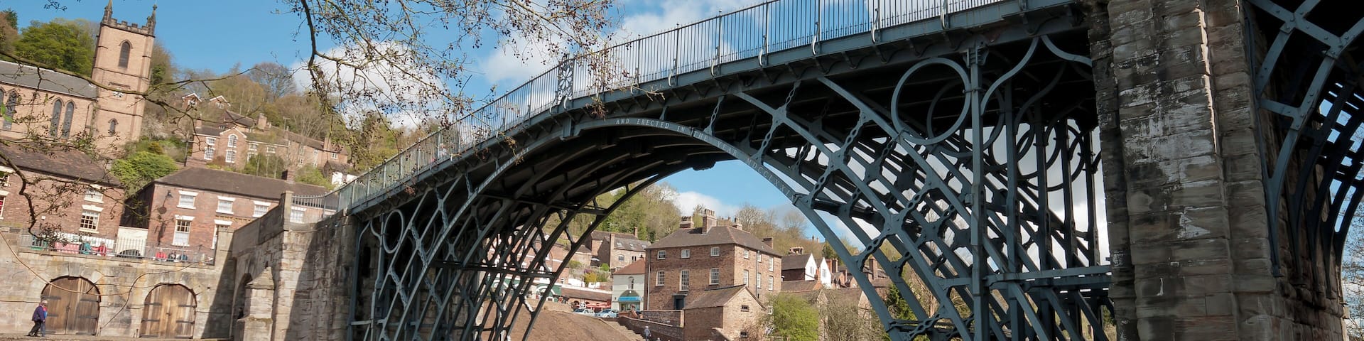 The Iron Bridge, Shropshire. 'The first bridge to be built of iron in the world in 1779. A UNESCO World Heritage Site'