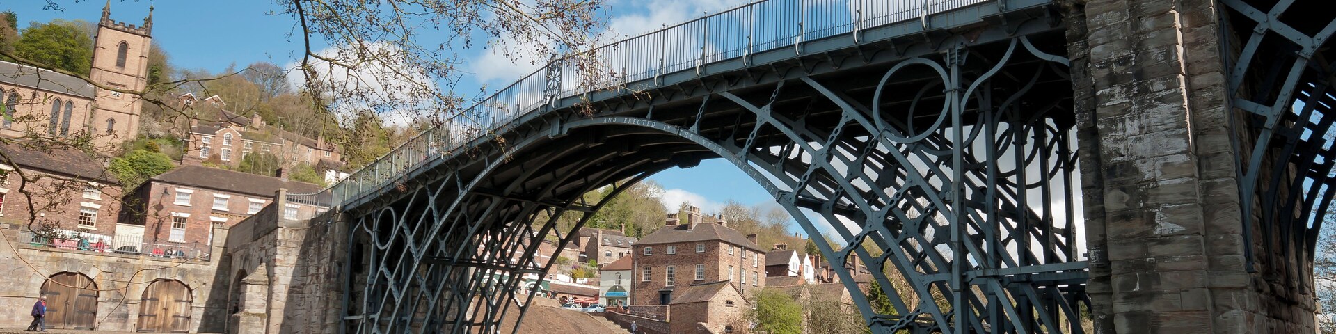 The Iron Bridge, Shropshire. 'The first bridge to be built of iron in the world in 1779. A UNESCO World Heritage Site'