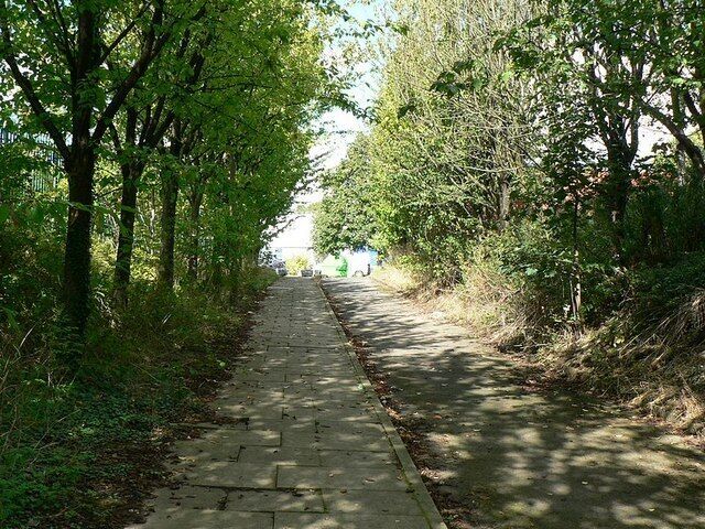 View from the subway The path leading up from the north entrance of the subway under Halesfield 16