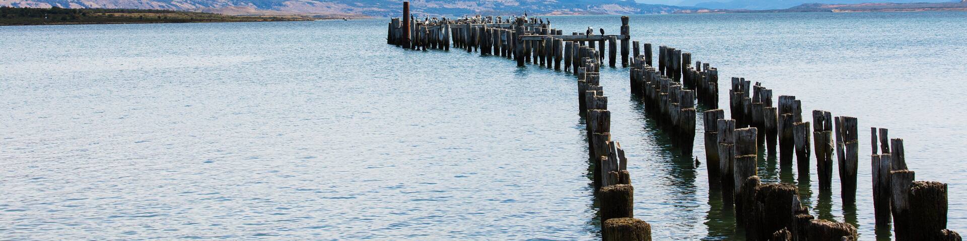 old pier at puerto natales