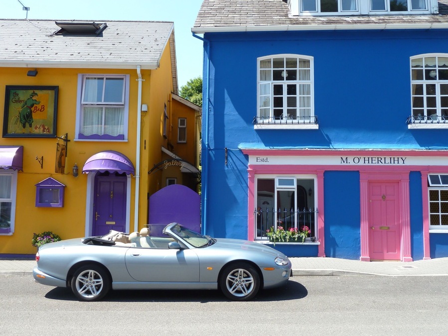 I love the colors of Ireland. The car is a bonus!