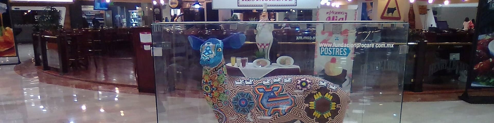 A nifty deer artwork in the Guadalajara airport