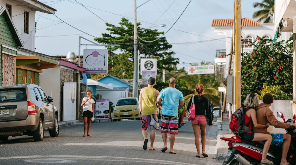 Dominican Republic showing a small town or village and street scenes as well as a small group of people