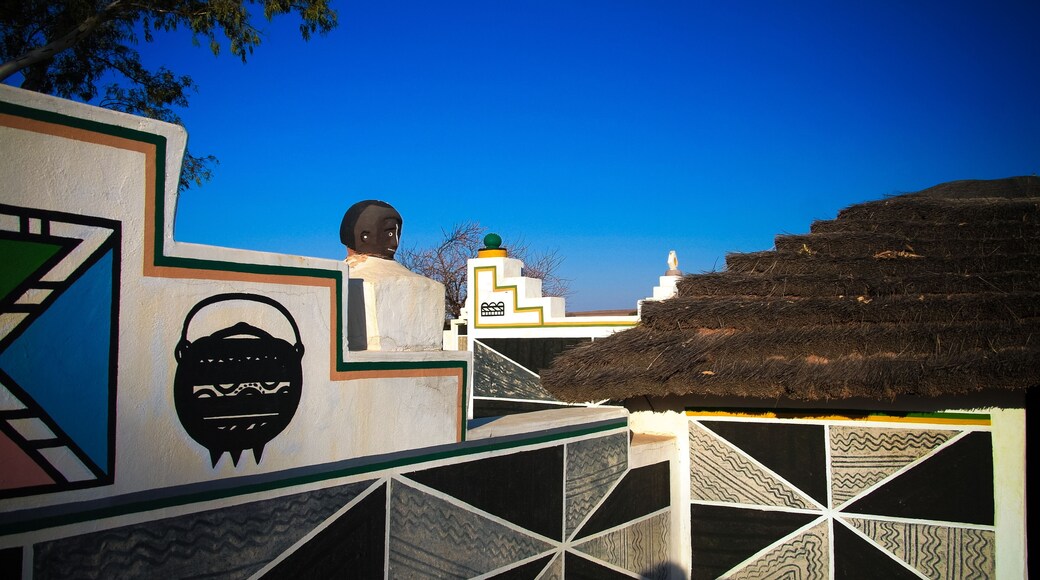 Traditional Ndebele hut at Botshabelo near Mpumalanga, South Africa