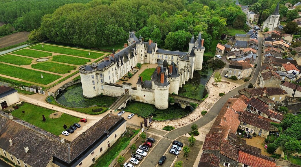 drone photo Dissay castle france Europe