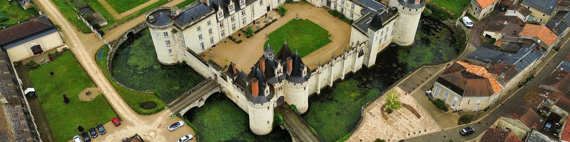 drone photo Dissay castle france Europe