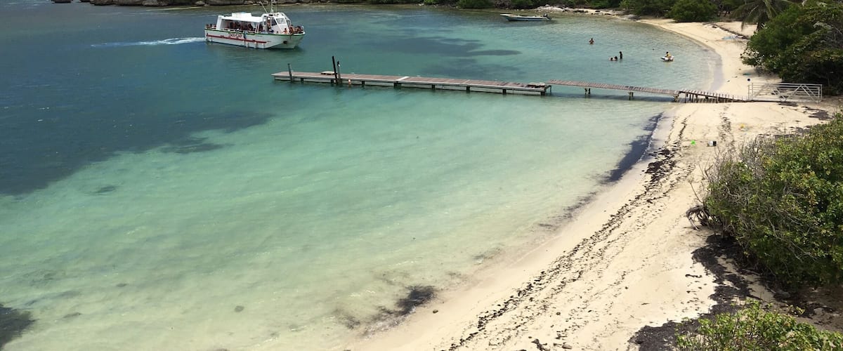 Ilet chevalier, Martinique island, French West Indies. Wonderful little island for a day trip and picnicking.
