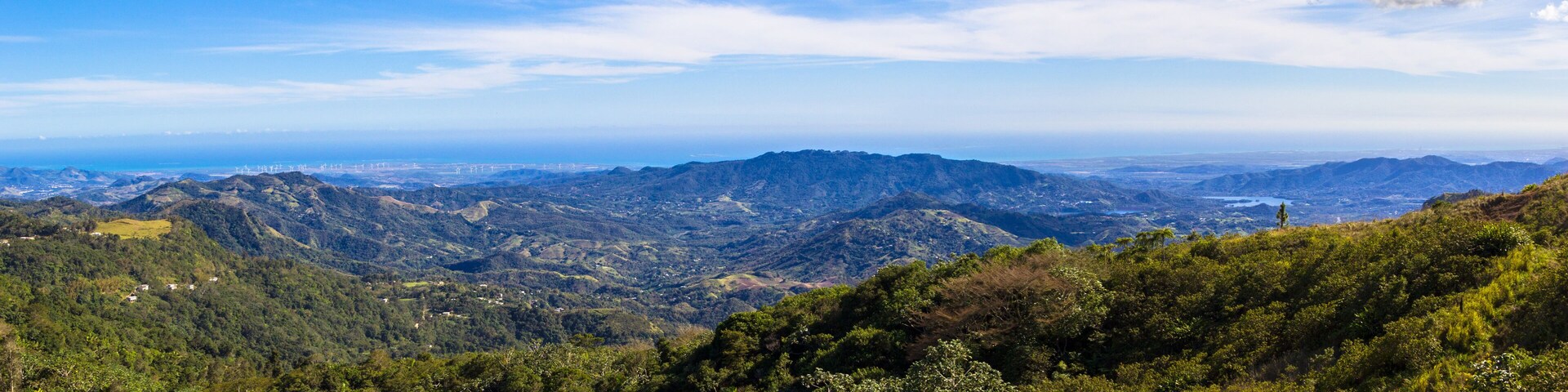 Beautiful view of mountains in Puerto Rico