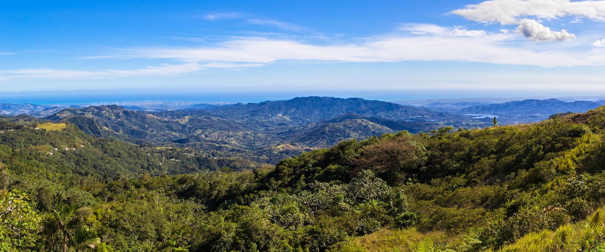 Beautiful view of mountains in Puerto Rico