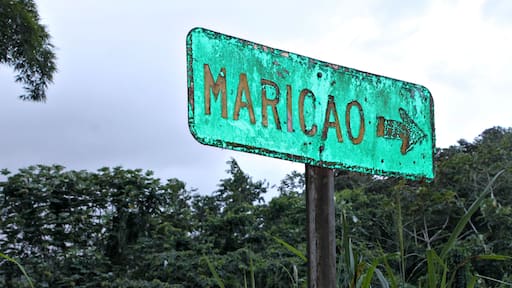 Road sign pointing to Maricao, Puerto Rico