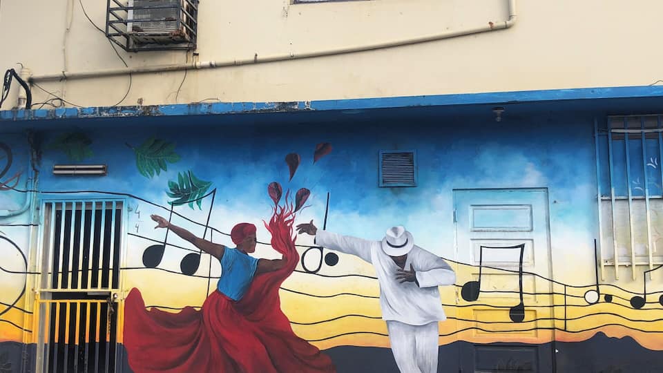 Found this beautiful mural while walking around the laid back town of Luquillo. This town is worth the visit, beautiful and quite surf beach, laid back town with beautiful art. Kioskos de luquillo are closeby and a great place to stop for food!