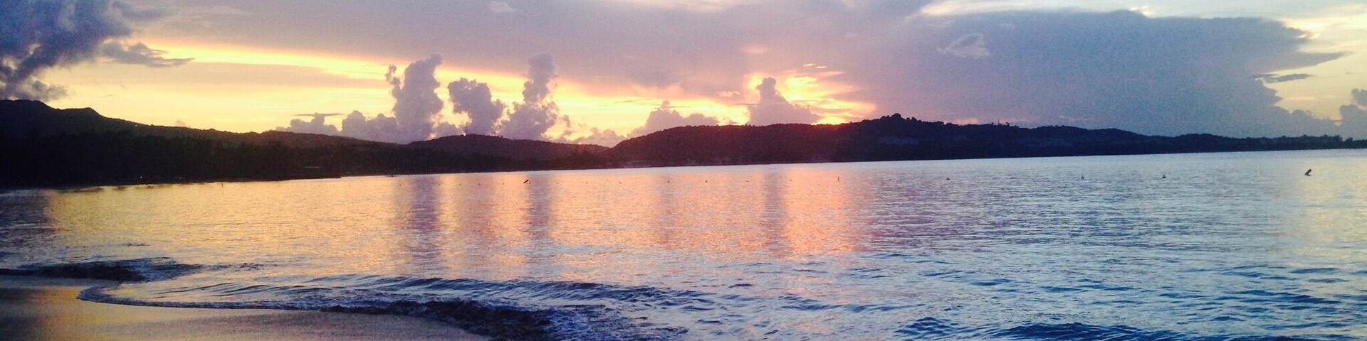 Sunset at the beach in Puerto Rico