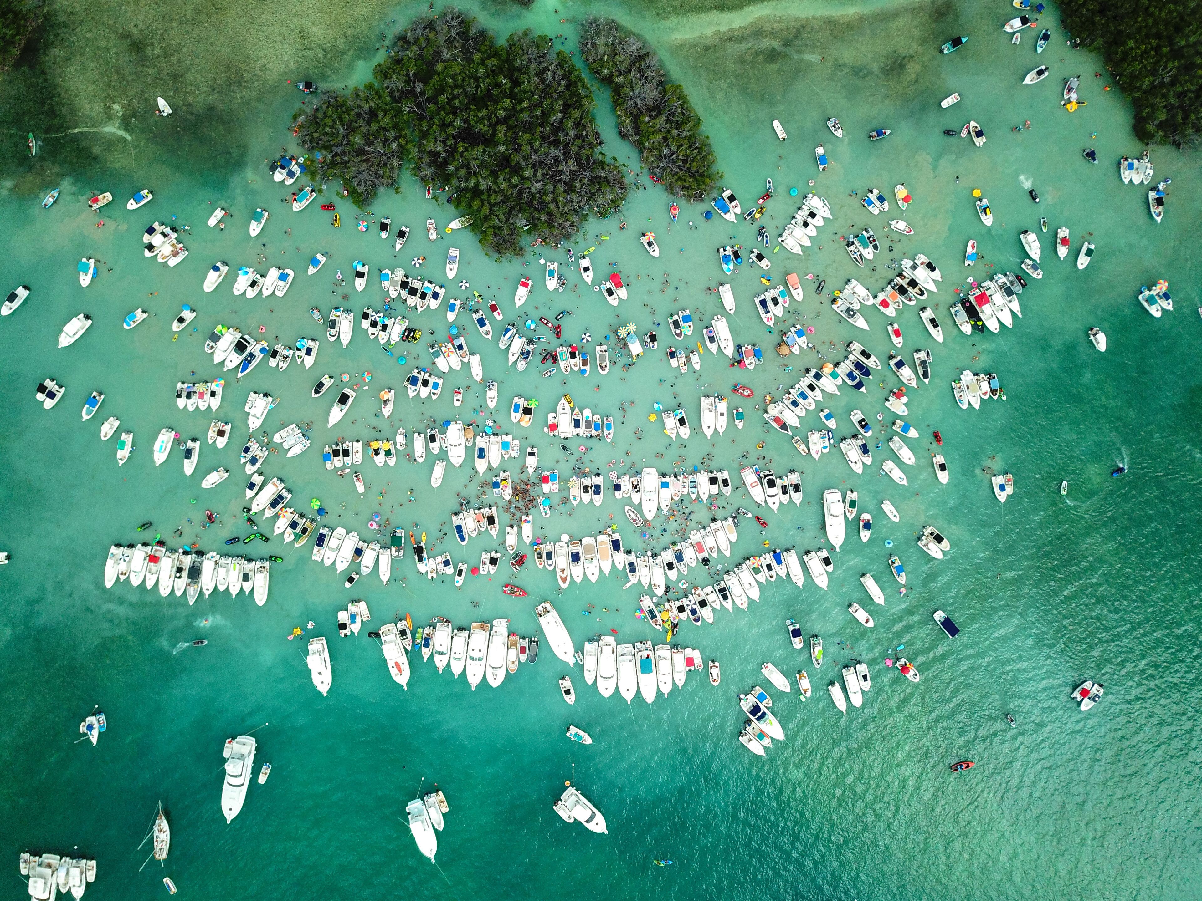 Aerial view of Cayo Caracoles, La Parguera Puerto Rico. Known to be one of the most popular tourist spots on the soutwest of the Island.