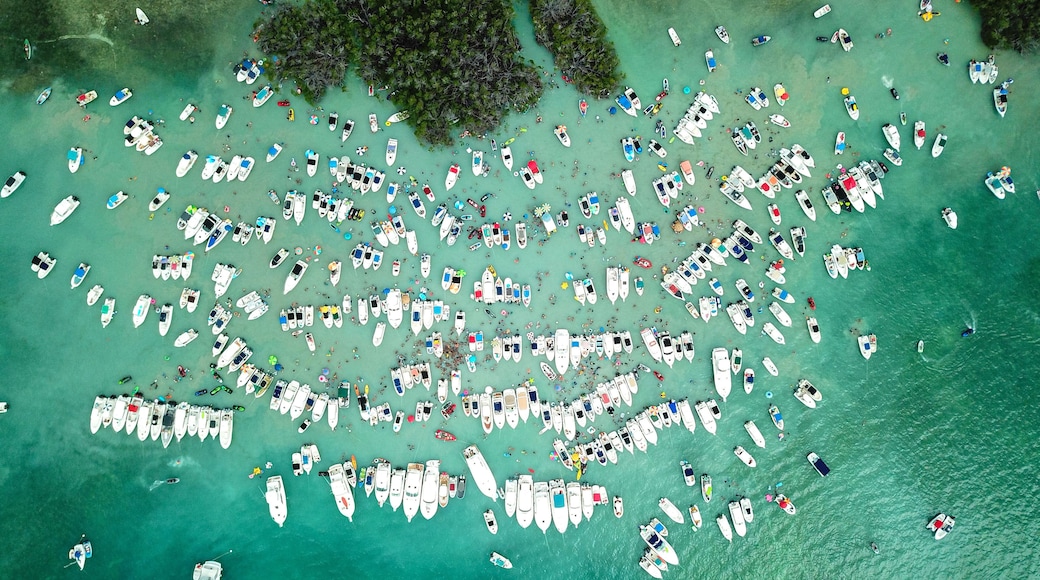 Aerial view of Cayo Caracoles, La Parguera Puerto Rico. Known to be one of the most popular tourist spots on the soutwest of the Island.