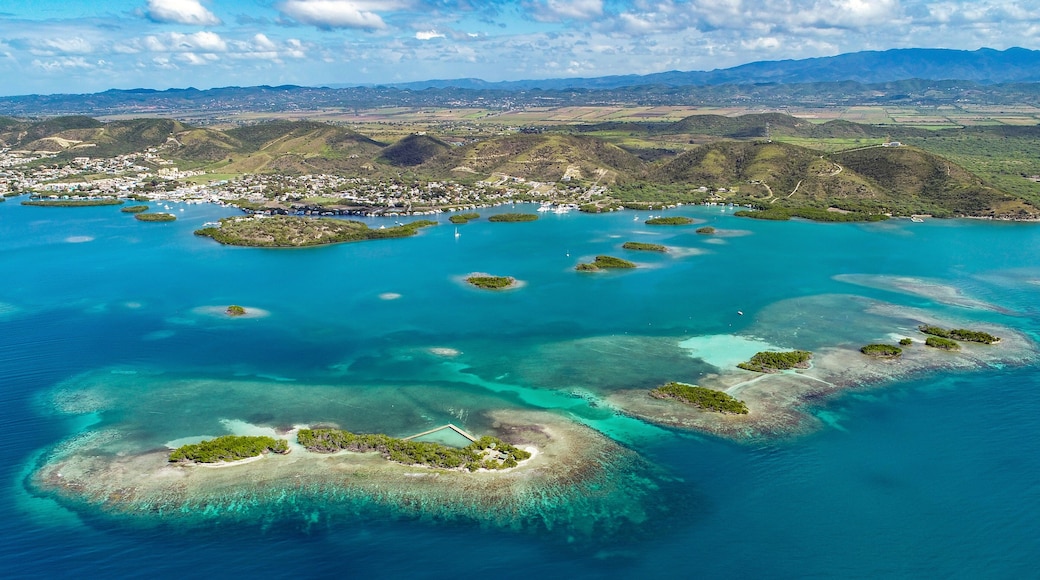 Aerial view of the largest reef system on the southwestern coast of Puerto Rico.