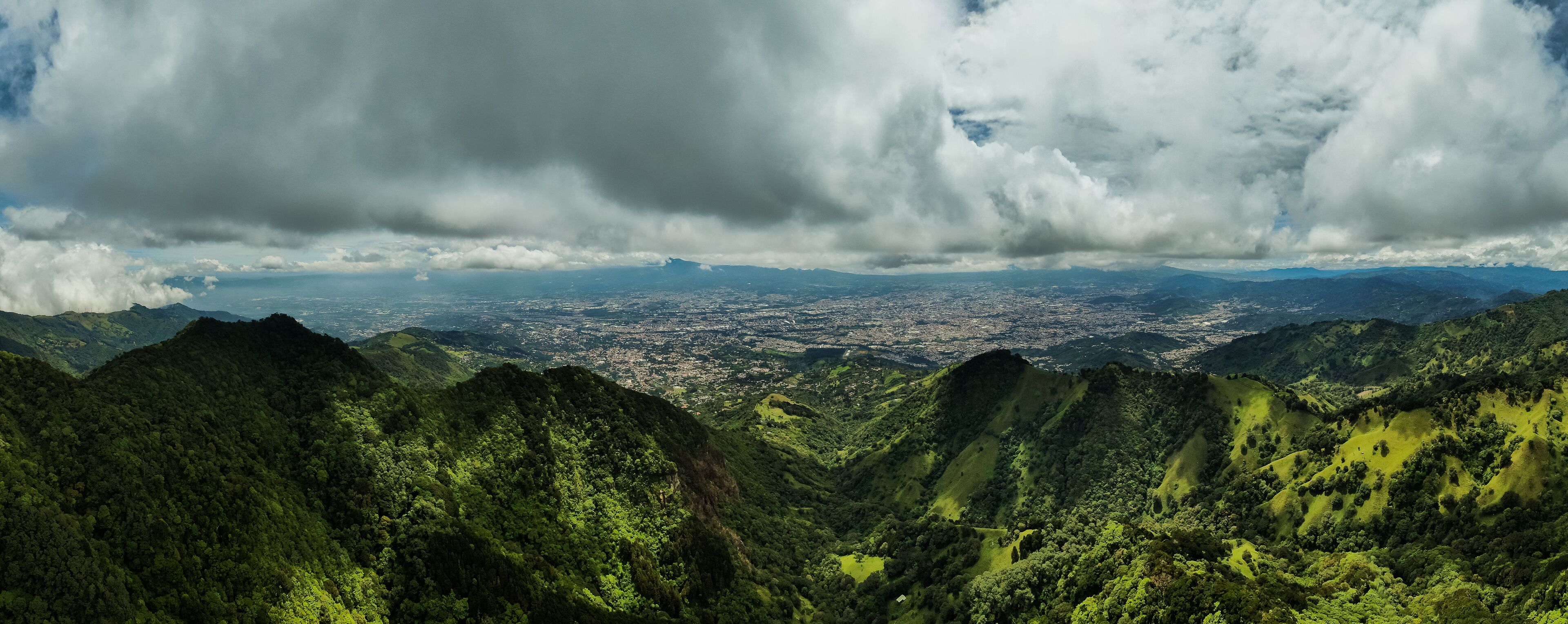Beautiful view of the impressive green  the Rainforest in Costa Rica in Pico Blanco