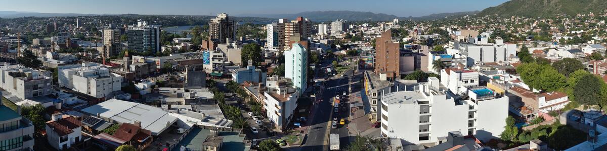 Panoramic view of Villa Carlos Paz, Cordoba, Argentina