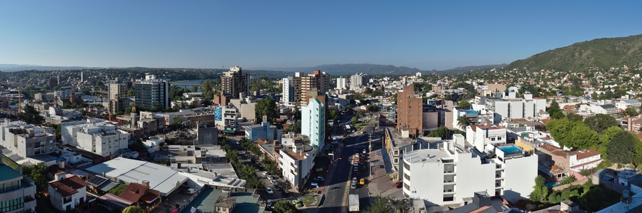 Panoramic view of Villa Carlos Paz, Cordoba, Argentina