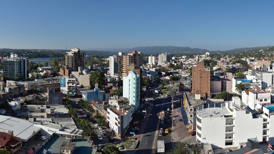 Panoramic view of Villa Carlos Paz, Cordoba, Argentina