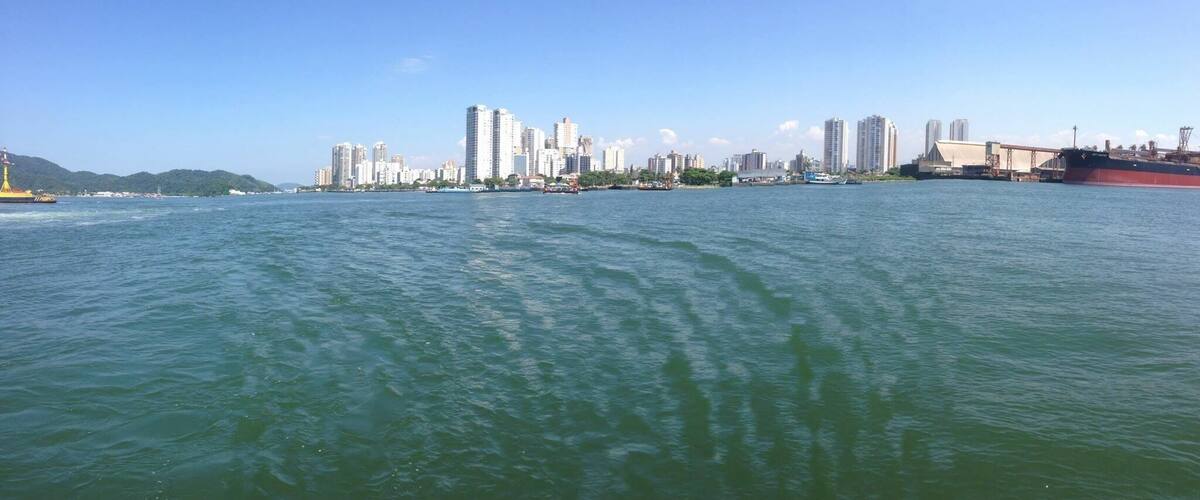 Travelling on the ferry from Guaruja to Santos.