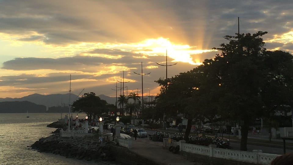 #LifeAtExpedia
#Santos is a Gorgeous Beach, one hour from Sao Paulo City. The sunset is amazing!
#Santos have the biggest garden in front of the beach of the world (you can check at Guinness Book)!