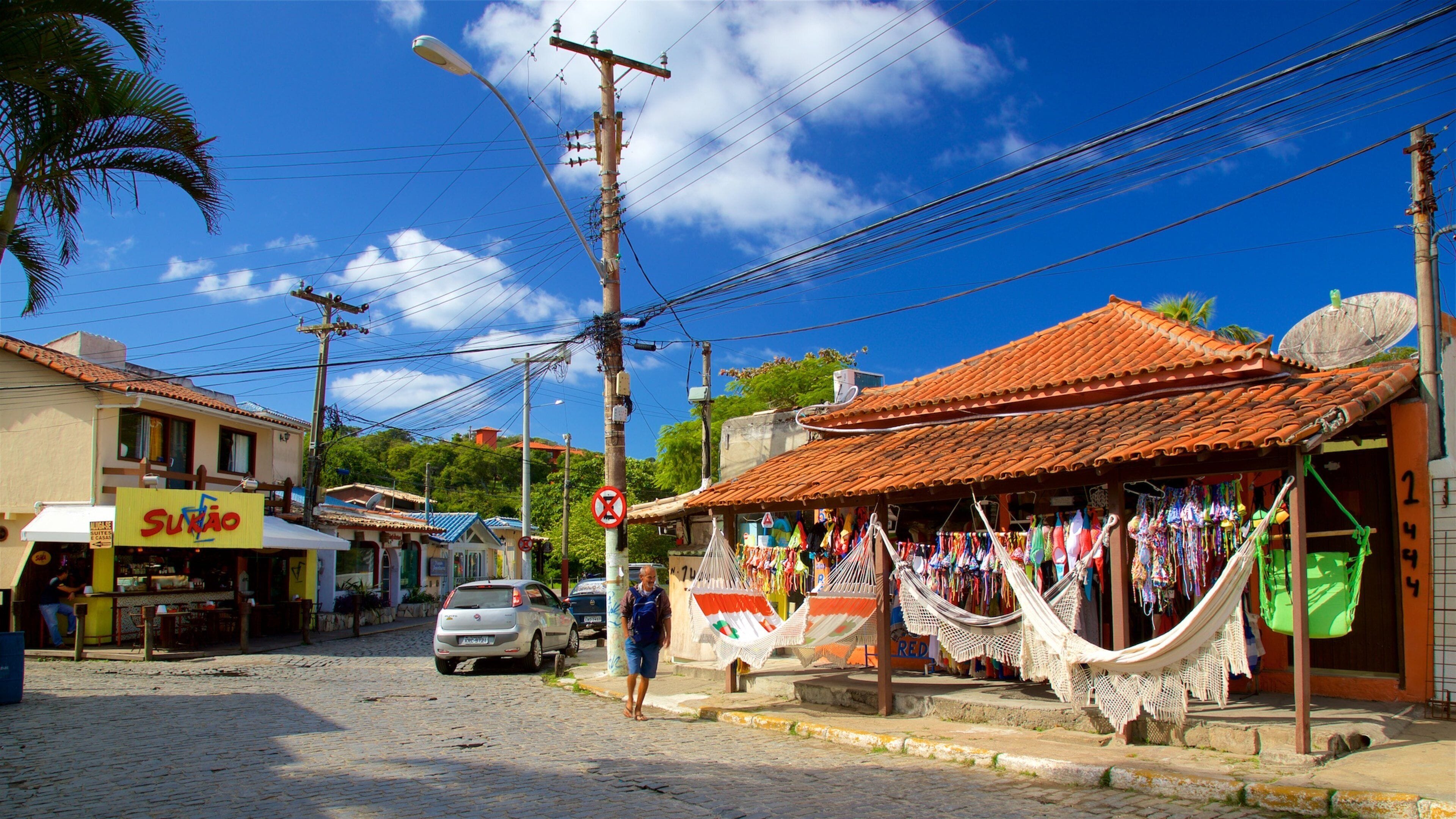 Buzios which includes a small town or village
