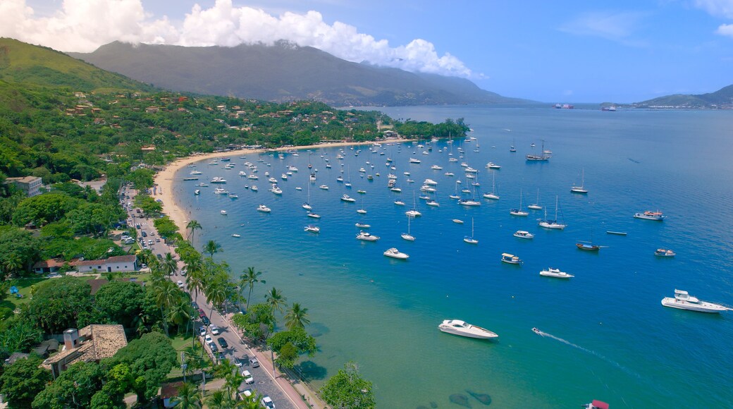 Aerial footage of Ilha Bela, Sao Paulo