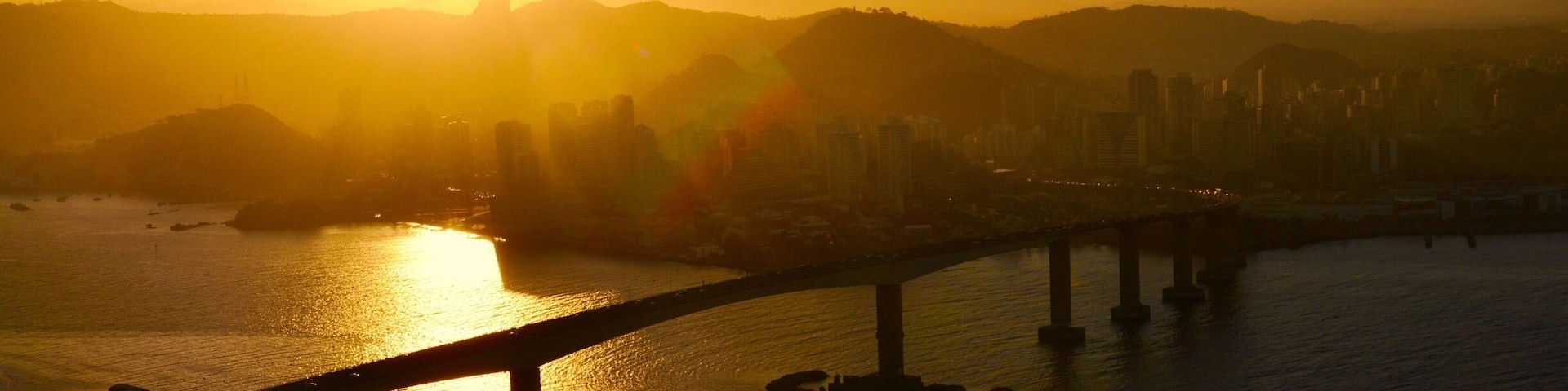 Third Bridge and Vitória seen from Morro do Moreno in Vila Velha, ES.