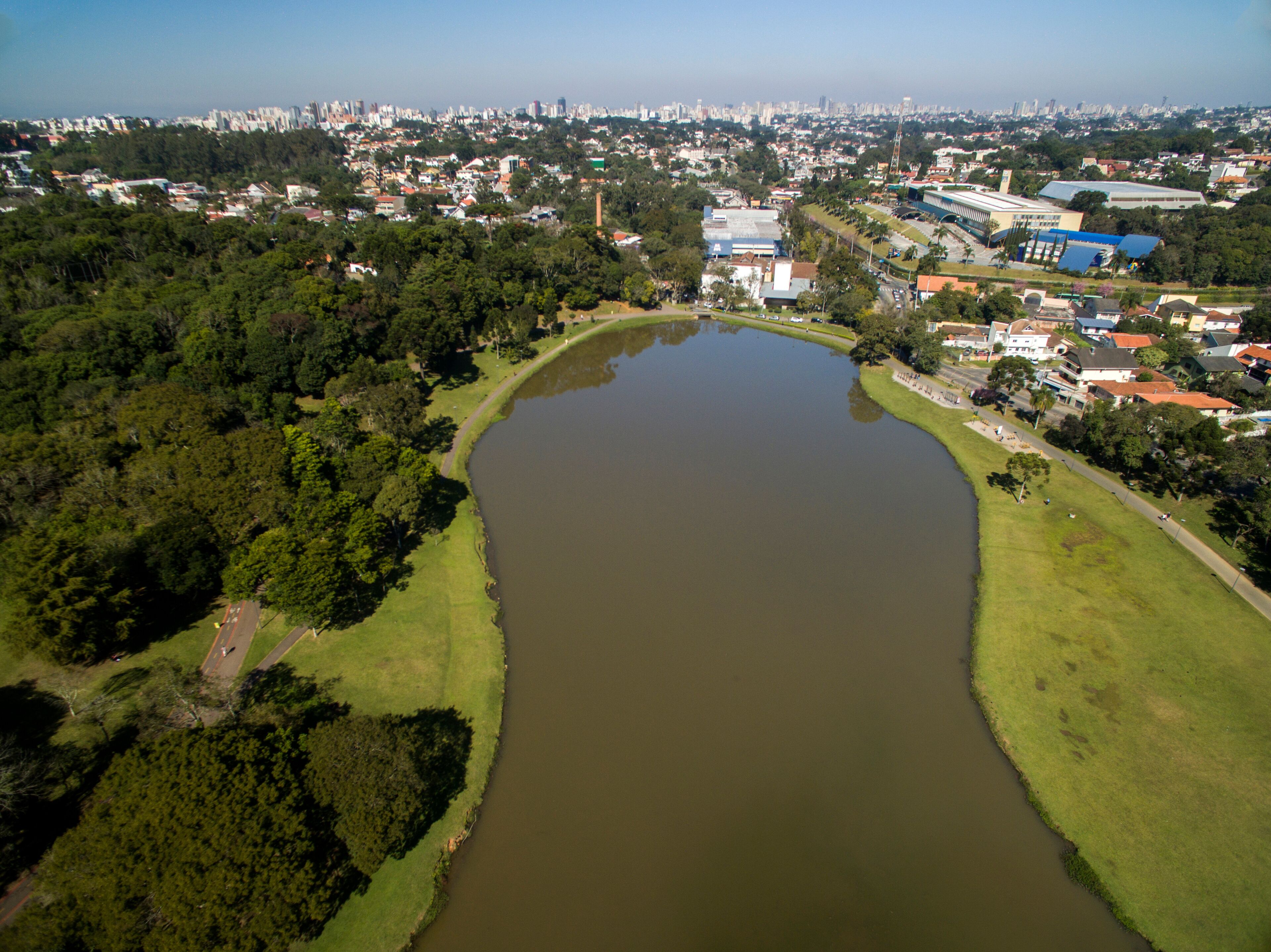 Aerial view of Sao Lourenco Park. CURITIBA, PARANA/BRAZIL. July, 2017