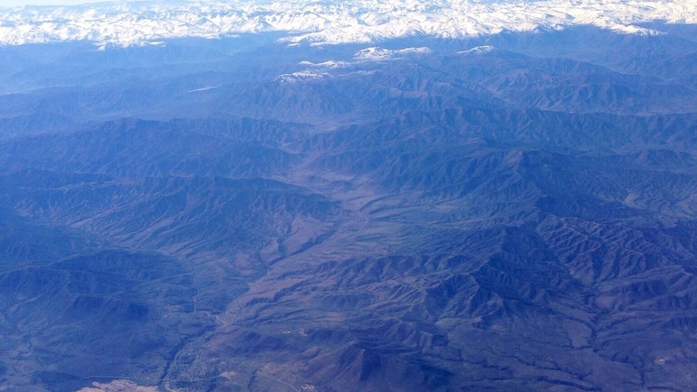 The #Chilean part of the #PacificOcean and #TheAndes Mountains in the background covered with #Snow