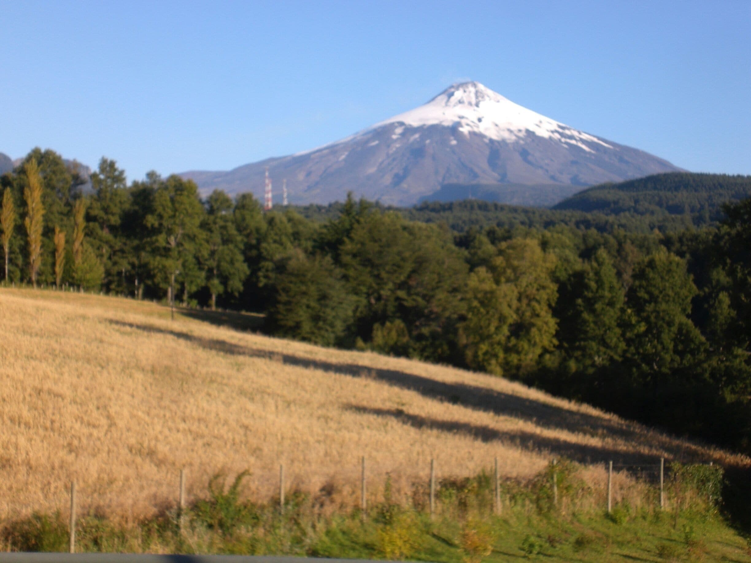 The Villarrica volcano dominates the skyline of Pucon, Chile.  Pucon is the adrenaline capital of Chile with all sorts of outdoor adventures ranging from mountain biking, river rafting, water kiting, zip lining, and mountain climbing.

I took a tort climb the Villarrica volcano that outfitted me with climbing gear--snowsuit, hiking boots, crampons ice axe, and even gas mask---great experience.