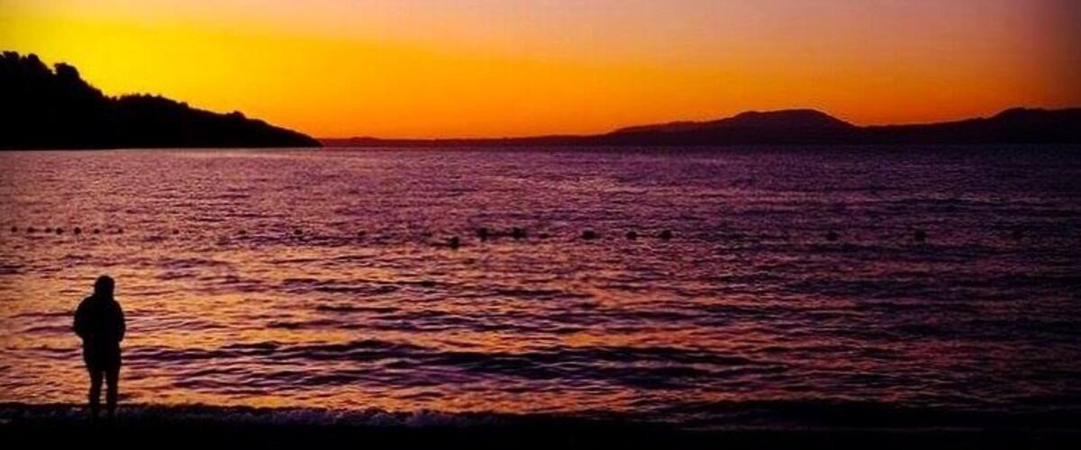 Sunset at Villarrica Lake, Lake District, Chile