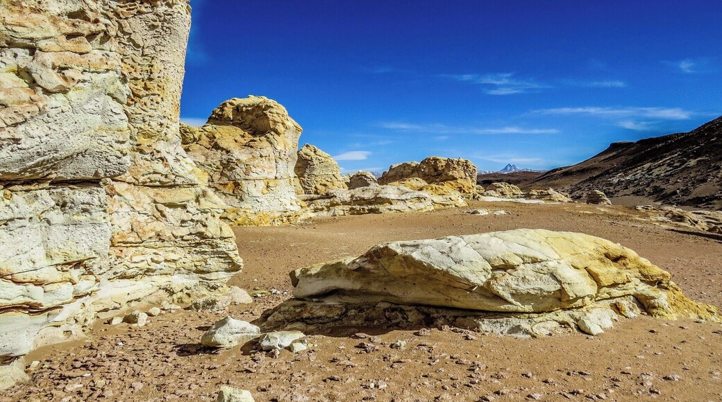 Rock formations at Salar de Tara, Atacama region, Chile.