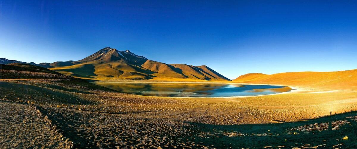The first light over this stunning semi frozen lagoon high up the Chilean Altiplano!
