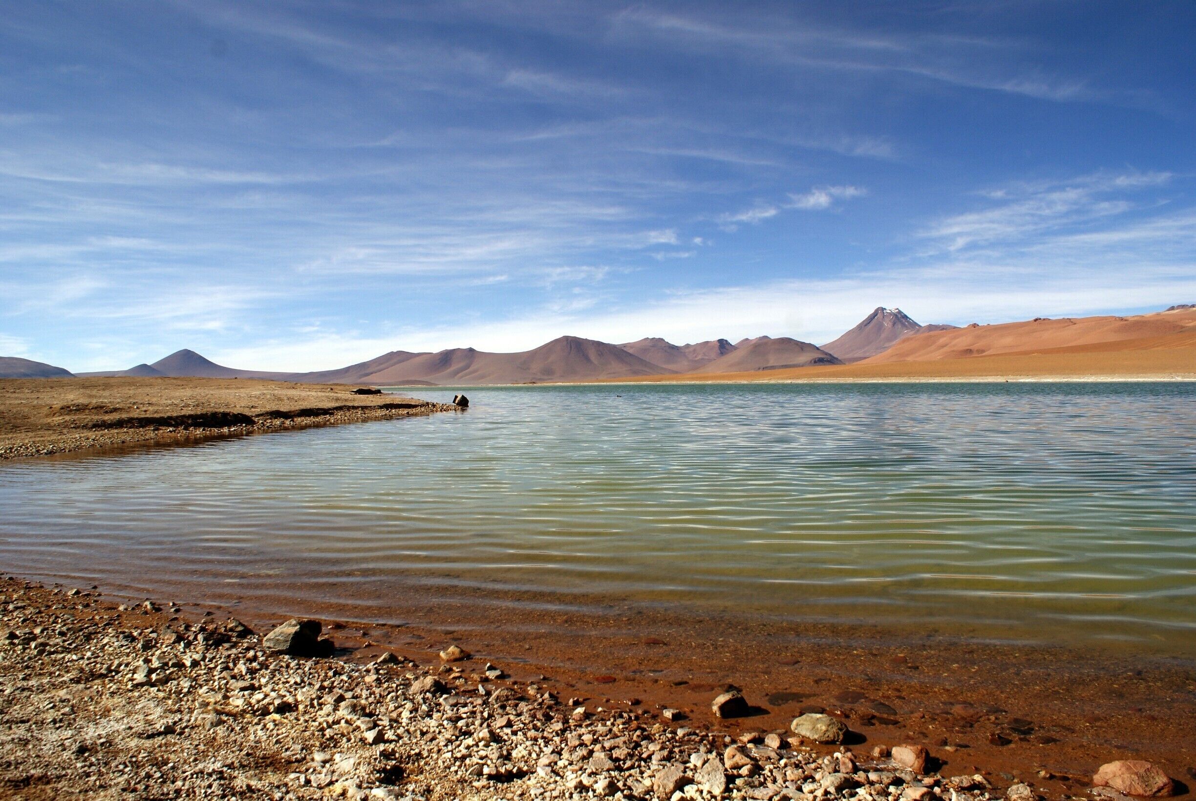 The stunning yet barren landscape in northern Chile near San Pedro de Atacama, right along the boarder of Bolivia and Argentina. 