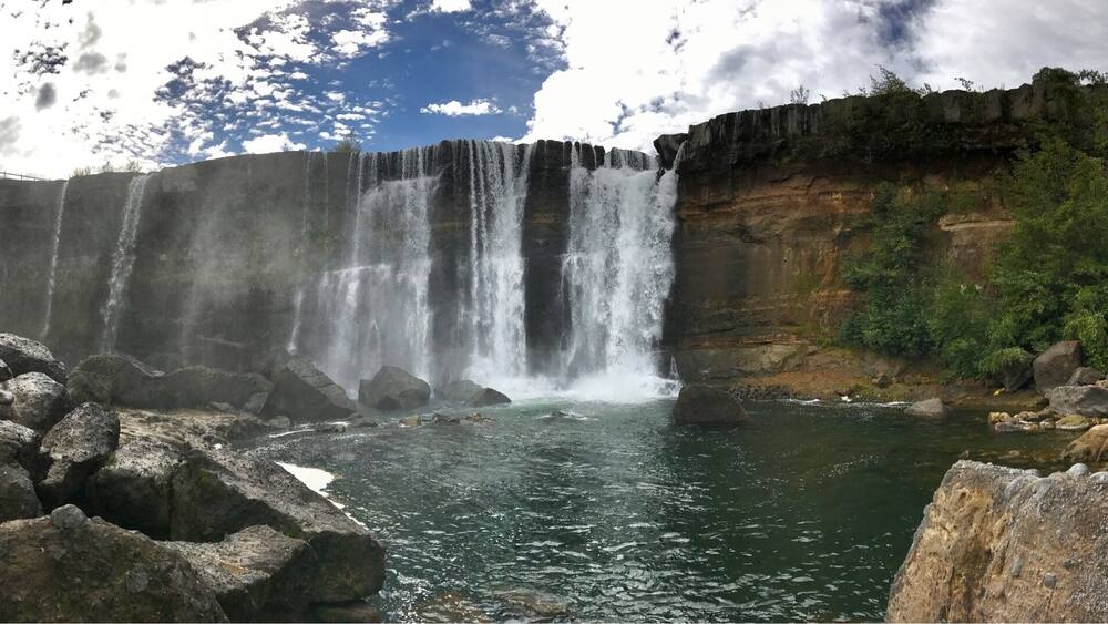 Another closer view of the main waterfall. Taken in April when they say the water is low. Enjoy!!