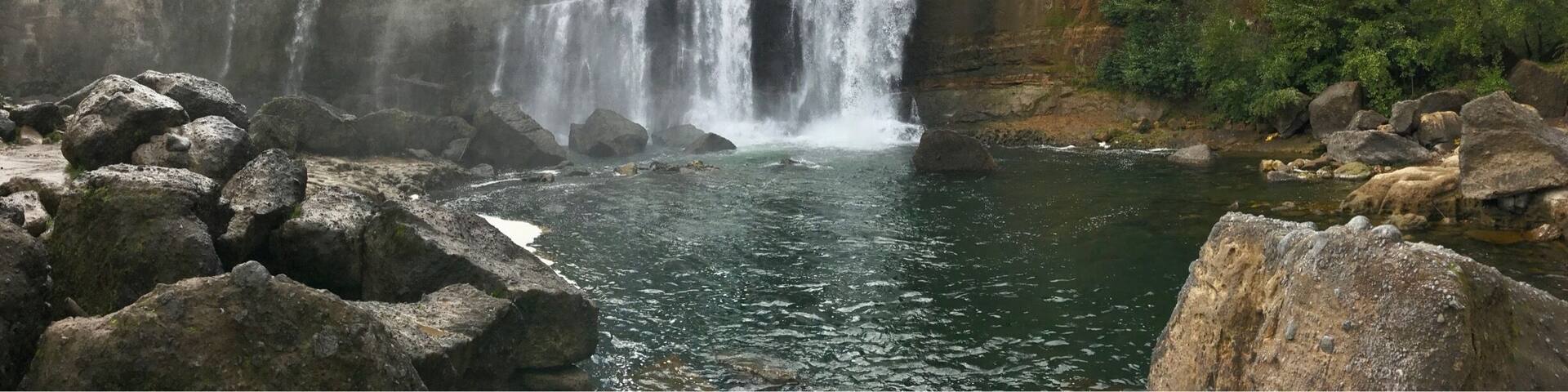 Another closer view of the main waterfall. Taken in April when they say the water is low. Enjoy!!