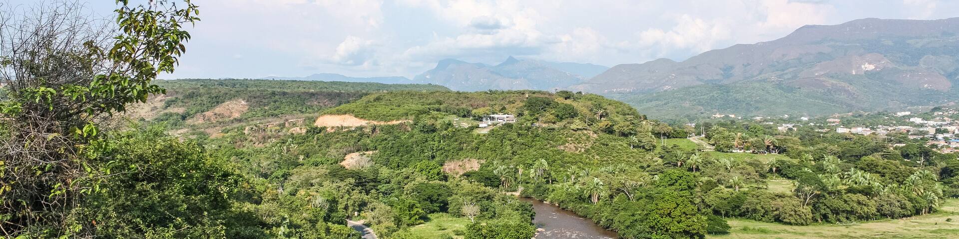 Landscape of Melgar in Tolima department. Sumapaz River Valley near the mouth of the Magdalena River. Colombia