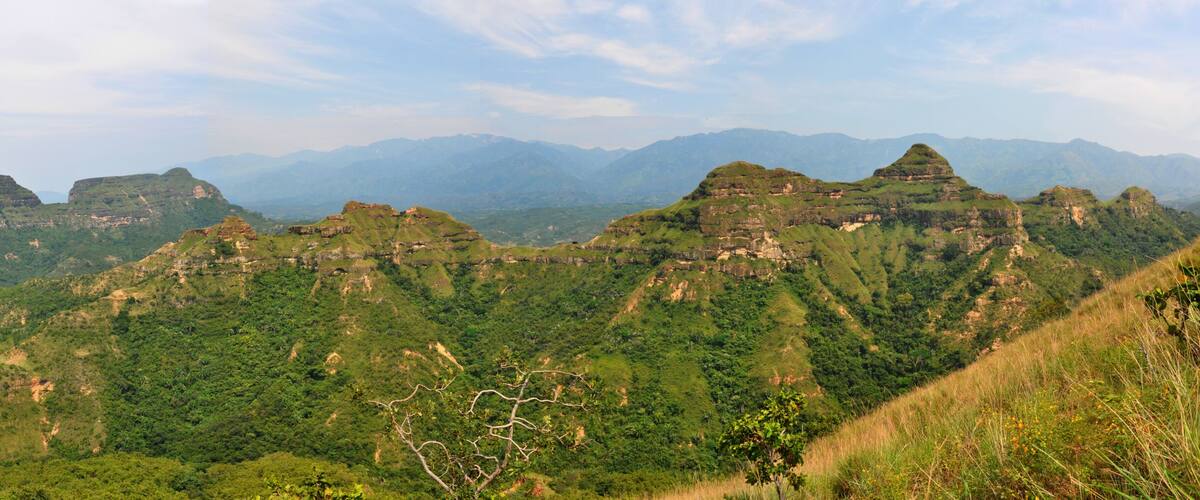 Panoramic. The great hills of the Abechucos. Ortega, Tolima, Colombia